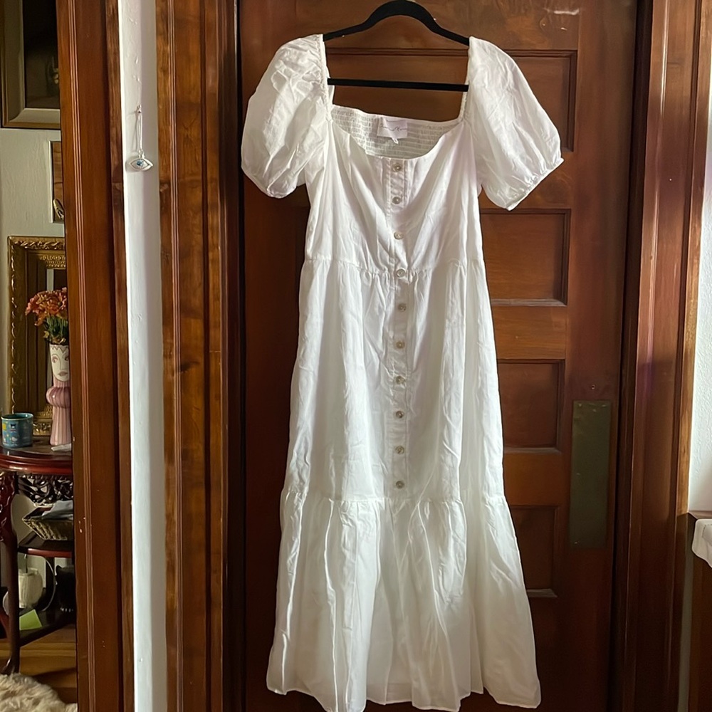 White sundress with back cut out